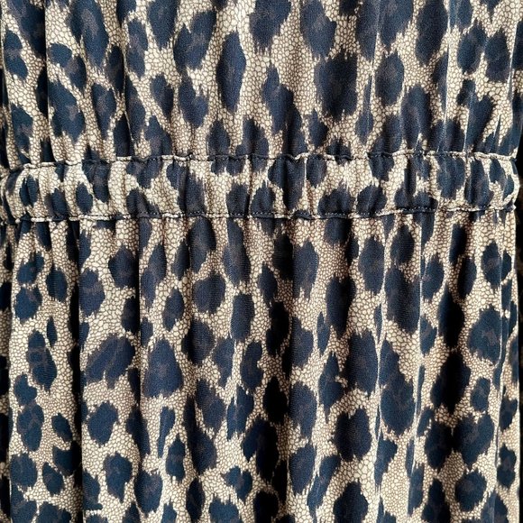 Charter Club Dress Size Large Leopard Animal Print Brown Black Gold EUC - Picture 7 of 9